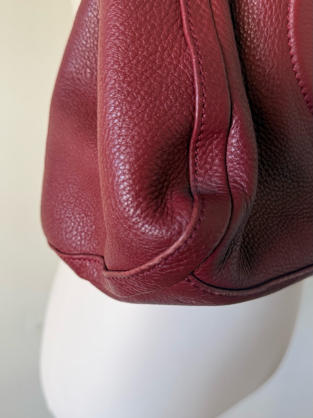 Gucci Soho Shoulder Bag Red Burgundy Medium Size - Picture 6 of 14